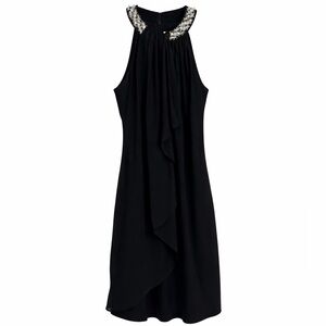 Vintage Cache’ Women’s Knee Length Beaded Neck Dress